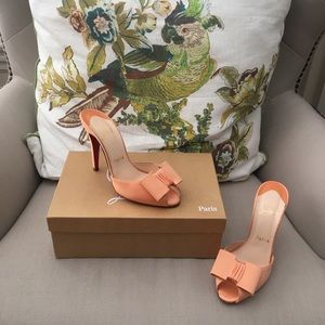 Christian Louboutin slide pumps with bow detail